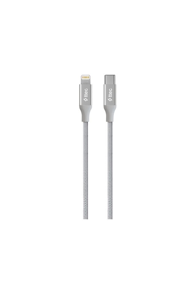Alumicable Type-c Lightning Hızlı Şarj Kablosu 150cm Gümüş