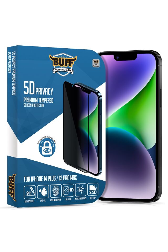Buff Iphone 14 Plus/13 Pro Max 5d Privacy Ekran Koruyucu