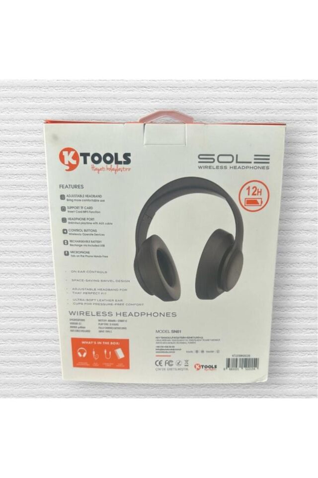 SOLE KULAK ÜSTÜ BLUETOOTH KULAKLIK SİYAH