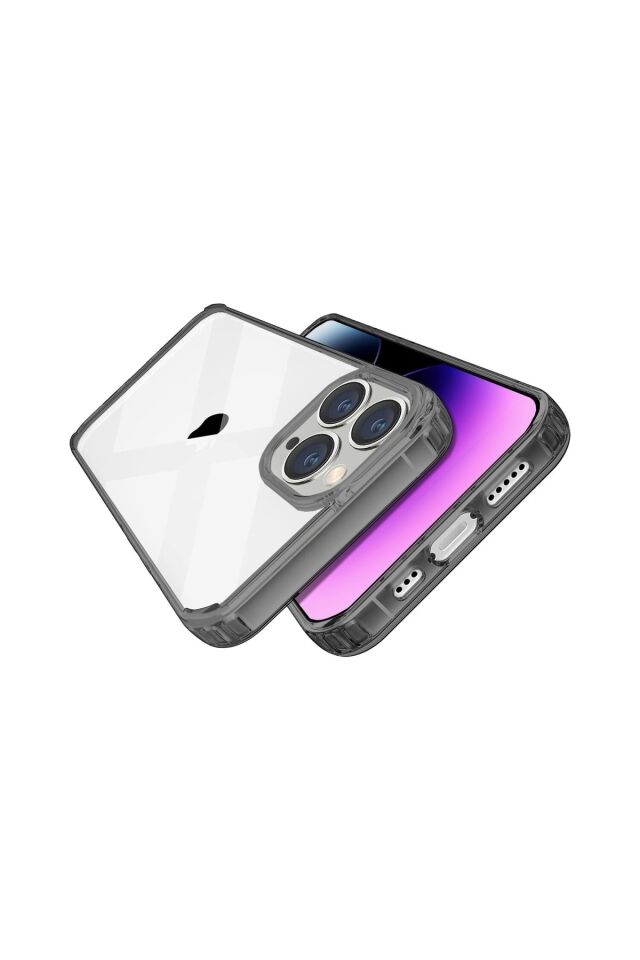 Iphone 14 Pro Max Air Hybrid Kılıf Smoke Black Uyumlu  Uyumlu