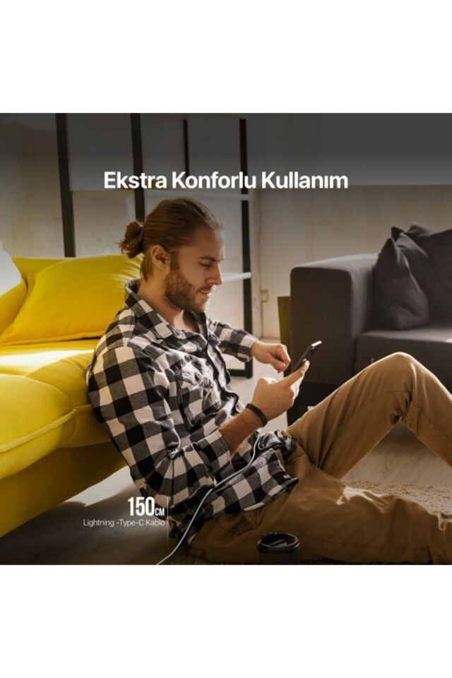 Usb-c - Lightning Hızlı Şarj Kablosu 150cm Beyaz