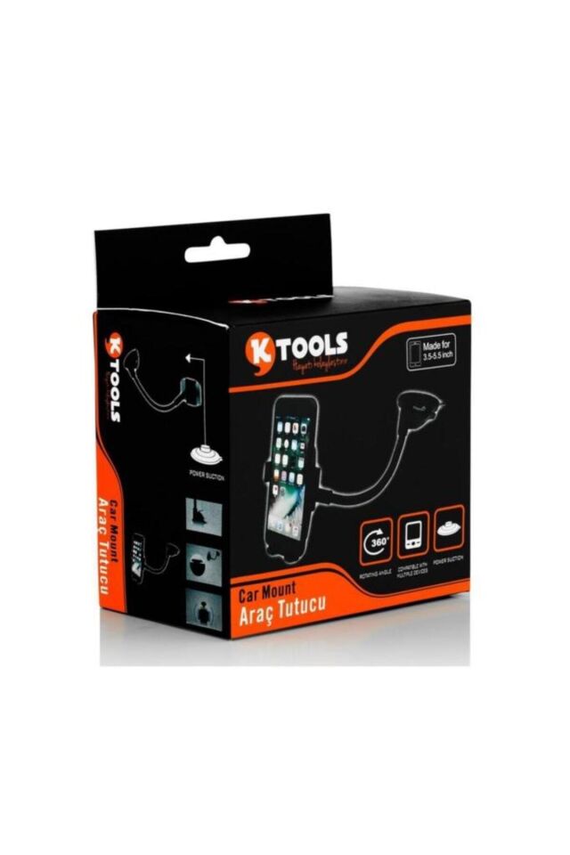 Drivesafe Magnet Araç Telefon Tutucu Vantuzlu Siyah
