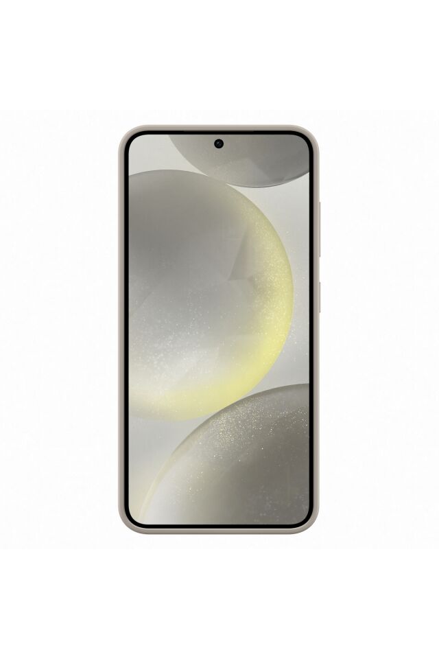 Galaxy S24 Kordonlu & Standlı Silikon Kılıf - Boz Kahverengi