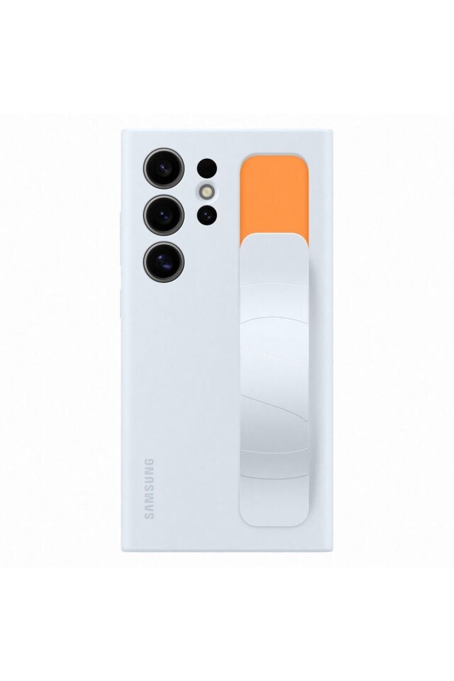 Galaxy S24 Ultra Kordonlu & Standlı Silikon Kılıf - Buz Mavisi